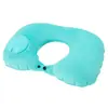 Almohada inflable en forma de U, automática, portátil, para viajes, cuello, avión, viajes al aire libre, Sanbao