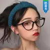 Gafas de ojo de gato de moda estilo coreano sin graduación, mismo estilo que en Xiaohongshu, monturas de gafas lisas para estudiantes, se pueden equipar con lentes, gafas anti luz azul para mujer