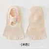 Calcetines de Yoga sin Dedos para Mujer, Verano Delgados para Interiores, Fitness, Deportes, Antideslizantes, Absorción de Impactos, Correas Cruzadas, Separadores de Dedos