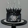 Nova Decoração de Bolo de Aniversário Feliz Estilo Ins Transfronteiriço Inserções Acrílicas Decorações Laterais de Bolo Suprimentos para Festa