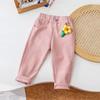 Bloomers ao ar livre de primavera e outono para menina 2023 novo estilo coreano casual all-match bow calças de renda harém infantil