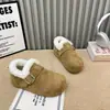 Zapatos de plataforma estilo coreano para aumentar la altura 2026 Invierno Botas de nieve cálidas con forro de polar Zapatos de algodón de punta cerrada Zapatos de mujer estilo Birkenstock con suela gruesa
