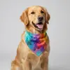 Bandanas personalizadas para pets com impressão digital de alta definição, lenços para cães de camada dupla em algodão puro, atacado direto da fábrica