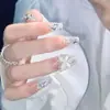 Uñas Postizas Personalizadas Pure Desire, Manicura Portátil de Alta Gama, Uñas Postizas Blanqueadoras, Uñas Portátiles, Uñas de Manicura Terminadas