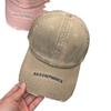 Gorra de béisbol con agujeros desgastados y lavado sucio, de moda urbana, para hombre y mujer, gorra con bordado de letras coreanas para primavera y verano, gorra para el sol