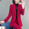 Jaqueta de Terno Formal Profissional de Moda de Alta Qualidade para Mulheres 2026 Novo Conjunto de Duas Peças Casual de Terno e Calça Outono e Inverno