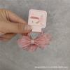 Original Sweet Baby's Head Rope Menina Infantil Rosa Listrado Fio de Seda Mini Pequeno Laço Couro Tendão Cabelo Corda