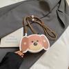 Bolsas Pequeñas Originales y Lindas para Otoño e Invierno para Mujer 2025 Nuevo Lindo Perro Marrón de Dibujos Animados Bolso Cruzado Billetera para Monedas