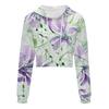 Primavera nuevo sudadera corta de cintura alta para mujer moda de comercio exterior estampada manga larga jersey suéter corto
