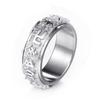 [Pedido Mínimo de 1 Pieza] Anillo del Sutra del Corazón de los Doce Zodiacos para Hombre, Acero de Titanio, No se Desvanece, Amuleto del Buda del Año de Nacimiento, Envío 24H