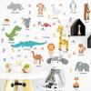 LD96230 Combinación de animales de dibujos animados Inglés Sala de estar Embellecimiento de pared Dormitorio Fondo Decoración de pared Pegatina de pared Autoadhesiva