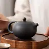 Bule de Cerâmica Rústica Feito à Mão para Uso Doméstico, Bule para Preparo de Chá Kung Fu, Bule Único, Bule Xishi, Conjunto de Chá com Filtro, Recipiente para Preparo de Chá Novo Estilo Chinês para Cerimônia do Chá