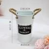 Cubeta para flores florero para arreglos florales de interior cubo para despertar cubo de abrazo floristería flor flor seca cubo de flores de hierro venta al por mayor