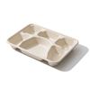 Cajas de Comida Biodegradables de Pulpa de Caña de Azúcar con Múltiples Compartimentos para Llevar, Disponibles en Opciones Grande de Cuatro Compartimentos, Grande de Cinco Compartimentos y de Seis Compartimentos, Aptas para Microondas