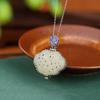 Yilu prata S990 prata pura Hetian jade retro Lucky Lucky pingente de sachê oco estilo nacional palavra da sorte pingente de nuvem auspiciosa