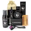 Set de Cuidado de Barba de Sándalo Transfronterizo YURHERSU Mejora el Frizz, Hidrata, Repara, Suaviza y Aporta Brillo Set de 7 Piezas