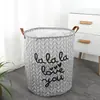 Cesta para Ropa Sucia de Tela de Algodón y Lino, Barril de Almacenamiento de Juguetes, Cesta Plegable Impermeable para Ropa, Caja de Almacenamiento para Ropa Sucia