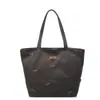 Bolsa de Lona de Gran Capacidad para Mujer 2025 Nuevo Bolso de Mano Bordado de Moda Estilo Fresco Bolso de Hombro Tote para Estudiante Moda