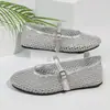 Zapatos de Ballet Calados de Malla Nueva de Gran Tamaño Transfronterizos para Mujer Verano 2026 Zapatos de Calle Planos Transpirables con Hebilla de Correa