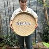 Pá Redonda de Bambu, Produtos de Bambu Feitos à Mão, Peneira Redonda de Bambu, Bandeja de Bambu para Secagem Estilo Fazenda, Pintura Decorativa, Placa de Bambu, Múltiplas Especificações