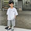 Ropa para Niños Haima 2026 Verano Nuevo Camiseta de Manga Corta Versátil Color Sólido para Niños Algodón Puro Estilo Coreano Infantil Moderna