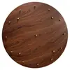 Dosel para lámpara de techo arte en hierro color nogal imitación base redonda veta de madera plato redondo placa base decorativa multi-cabezal placa larga