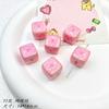 Bonito quadrado frisado Yugui Dog Melody Bow DIY Handmade Loose Beaded Mobile Phone Chain Colar Pulseira Material