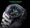 Reloj mecánico automático luminoso con calendario hueco informal de moda para hombre ganador