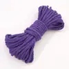 Corda de Poliéster-Algodão Monocromática 4mm Corda Trançada Artesanato DIY para Joias Pingente de Corda de Algodão Artesanato de Tecelagem Chaveiro 48 Cores