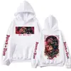 Moletom Attack on Titan Anime Harajuku Pulôver Moletom Unissex Presente para Fã Preto Branco Cinza