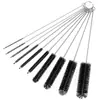 Cepillo de limpieza para tubo de ensayo de agujero interior de tubería, de cerdas duras, de cerdas suaves, de mango largo, cepillo redondo de nailon, cepillo pequeño para eliminar manchas, cepillo para botellas