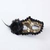 Máscara de bola de media cara para Halloween, máscara sexy, maquillaje, accesorios para disfraz, máscara de fiesta floral de cuero con encaje