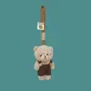 Macacão Fofo Urso Rosa Coelho Desenho Animado Boneca Pingente de Mochila Casal Chaveiro de Pelúcia Pequeno Presente