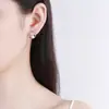 Pendientes de perlas de agua dulce irregulares para mujer, de plata de ley 925, sencillos, huecos, estilo retro francés, joyería de alta calidad.