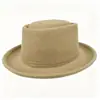 Sombrero Panama de Fieltro de Color Sólido de Invierno Transfronterizo, Sombrero Retro Británico, Sombrero Casual Unisex para Caballero