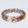 [Historias Antiguas] Pulsera de Cristal Blanco Natural para Mujer Versátil de Alta Calidad Oro Negro Súper Dorado Lámina de Oro Pulsera de Carpa al Por Mayor