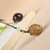 Cadena para Teléfono de Fruta de Fresa Colgante para Coche Adorno de Madera Maciza Llavero Personalidad Creativa Regalo Pequeño Sin Preocupaciones