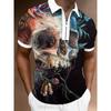 Cross-border Europa e Estados Unidos tamanho grande camisa polo masculina camiseta moda camisa polo masculina impressão digital nova manga curta top
