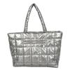 Bolsa de Plumas 2024 Nuevo Abrigo de Algodón de Invierno Bordado Acolchado de Moda Bolso de Hombro Bolso Tote para Estudiantes Producto Nuevo de Moda