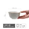Cuenco de cerámica de estilo japonés retro con forma especial, vajilla creativa esmaltada al horno, cuenco de arroz para el hogar, cuenco de gachas, cuenco pequeño, cuenco de arroz, cuenco desagradable