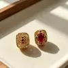 Estilo de Joyería de Moda Cuentas Espaciadoras Cuadradas de Colores Zirconia Esmeralda Azúcar Cuentas Espaciadoras DIY Adornos de Estilo Nacional Chino Cuentas Espaciadoras con Agujero