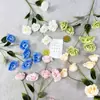 Nuevo producto transfronterizo: Arreglo de 6 flores de amapola para bodas, decoración de flores artificiales, adorno de planta en maceta, decoración del hogar, accesorio de fotografía