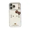 Acessório de laço de gato adequado para capa de telefone Apple 17, iPhone 18pm, fofo 16 desenho animado 15 com cordão 14