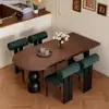 Nueva Mesa de Comedor Retro de Madera Maciza Estilo Francés, Forma Ovalada, Adecuada para Hogares Pequeños, Mesa de Comedor y Escritorio Integrados para Sala de Estar Estilo Antiguo Negro