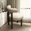 Banqueta de maquiagem de celebridade da internet estilo ins cadeira de escritório banqueta com encosto quarto penteadeira cadeira de maquiagem luxo leve simples