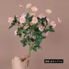 Ramo de Rosas Artificiales de Alta Calidad con 5 Ramas, Flores de Rosa Pequeñas para Decoración del Hogar, Accesorios de Fotografía y Arreglos de Boda