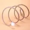 Túnel plegable para gatos con juguete de plumas para gatos, autoentretenido y alivia el aburrimiento, ayuda a las mascotas a gastar energía