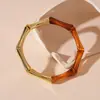 Pulseras Populares Transfronterizas Europeas y Americanas, Pulseras Anchas de Ola Irregular Manchadas de Acrílico, Pulseras de Nicho de Alta Gama para Mujer