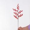 Fruta de la Fortuna Roja Simulada de Acebo de Seis Puntas Flor de Nochevieja Decoración de Celebración Navideña Fabricante Accesorios para el Cabello Liso