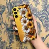 Adecuado para Samsung S25Ultra Funda de Teléfono Móvil A16 Crisantemo S26 Flor Adecuado Cubierta Protectora Mate S24 Carcasa Blanda Tpu